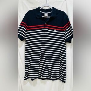 Brooks Brothers Navy and Red Striped Polo Shirt